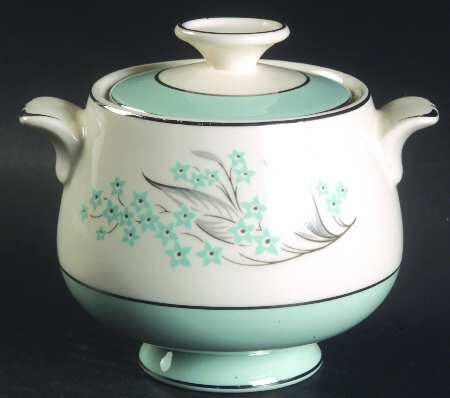Blue Lace Sugar Bowl & Lid by Sevron