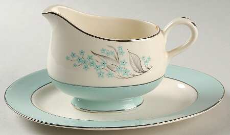 Blue Lace Gravy Boat & Underplate/Relish
