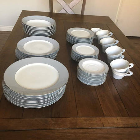 398 (Rim) Flat Cup & Saucer Set
