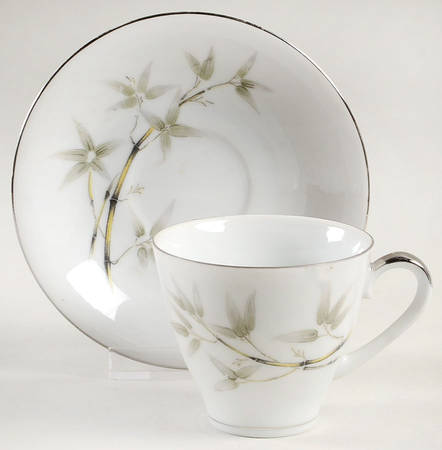 Bamboo Garden Flat Demitasse Cup & Saucer Set by Seyei Toki Co