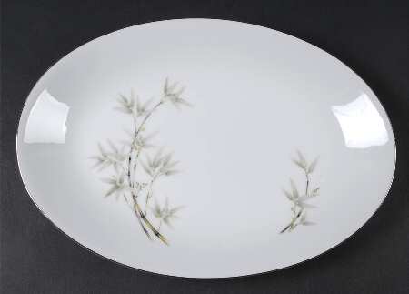 Bamboo Garden 12" Oval Serving Platter by Seyei Toki Co
