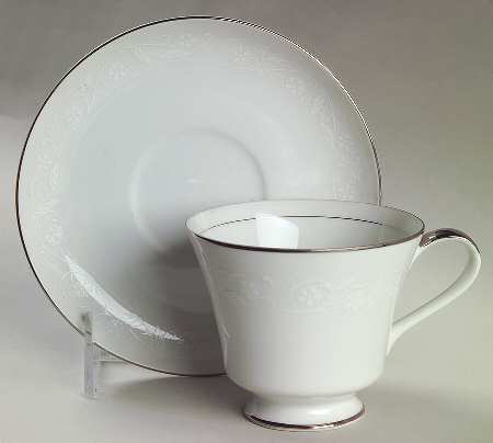 Bridal Lace Footed Cup & Saucer Set