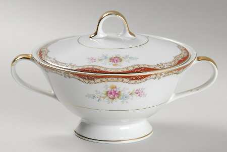 Burgundy Sugar Bowl & Lid