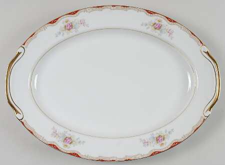 Burgundy 16" Oval Serving Platter