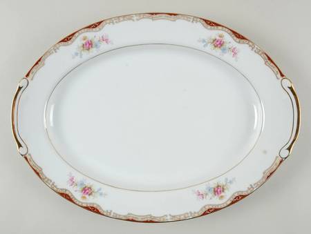 Burgundy 14" Oval Serving Platter