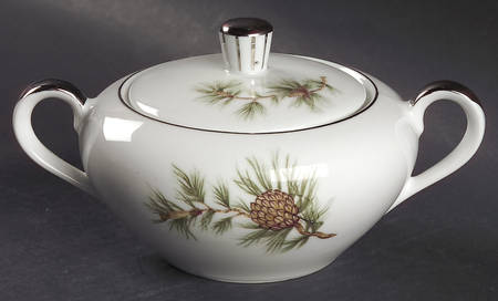 Cascade Pine Sugar Bowl & Lid