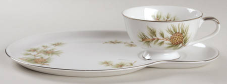 Cascade Pine Snack Plate & Cup Set by Seyei Toki Co