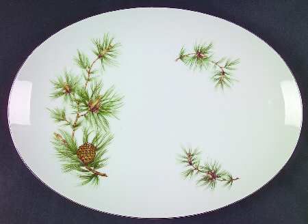 Cascade Pine 12" Oval Serving Platter