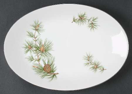 Cascade Pine 12" Oval Serving Platter