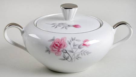 Carnation Sugar Bowl & Lid