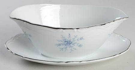 Elegant Lady Gravy Boat with Attached Underplate