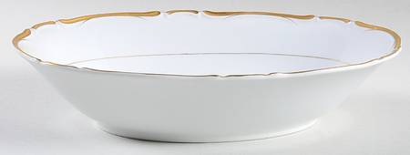 Grosvenor (Gold Trim) 11" Oval Vegetable Bowl