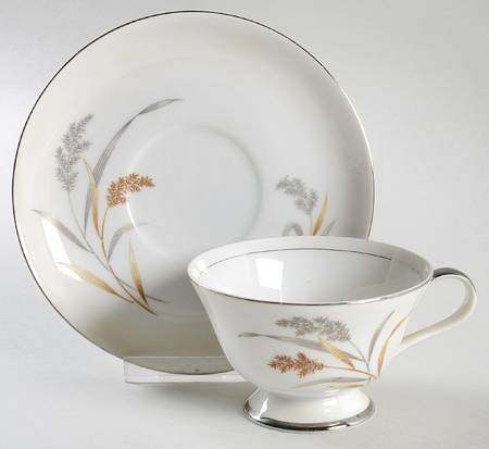 Harvest Footed Cup & Saucer Set