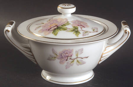 Peony Sugar Bowl & Lid