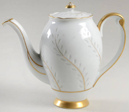 Pearl Rice (Scalloped Edge) Small Coffee Pot & Lid