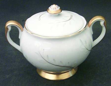 Pearl Rice (Scalloped Edge) Mini Sugar Bowl & Lid