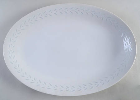 Pearl Rice (Smooth Edge) 16" Oval Serving Platter