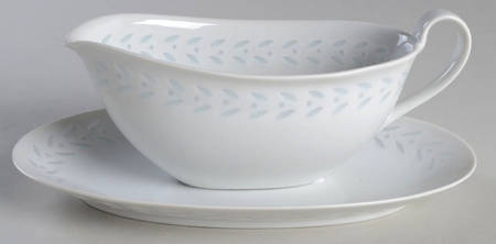 Pearl Rice (Smooth Edge) Gravy Boat & Underplate/Relish
