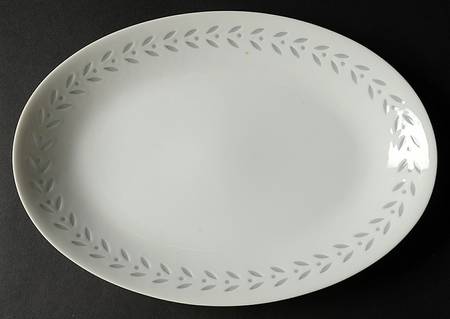 Pearl Rice (Smooth Edge) 12" Oval Serving Platter