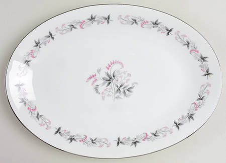 Pink Valley 12" Oval Serving Platter