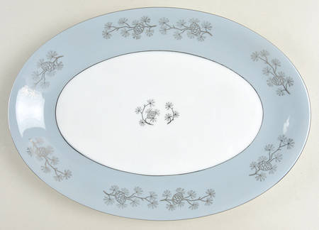 Silver Cone 12" Oval Serving Platter