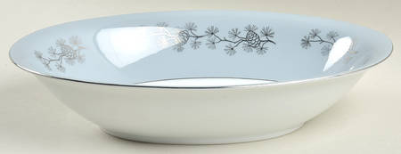 Silver Cone 10" Oval Vegetable Bowl
