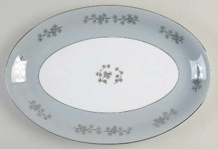 Silver Cone 16" Oval Serving Platter