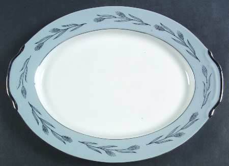 Silver Wheat 12" Oval Serving Platter