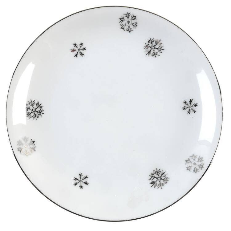Snowy Bread & Butter Plate