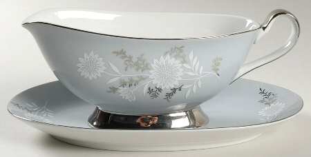 Starlite (Silver Backstamp) Gravy Boat & Underplate