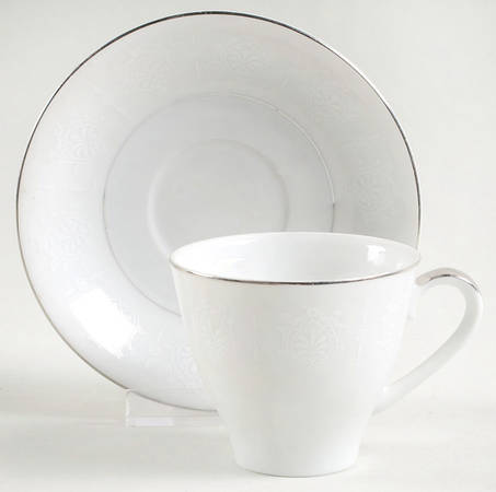 Wedding Bell Flat Demitasse Cup & Saucer Set
