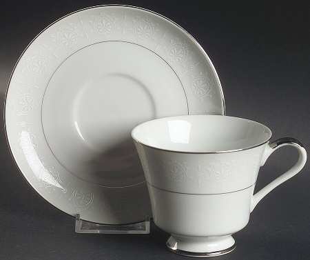 Wedding Bell Footed Cup & Saucer Set