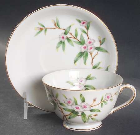 Wild Cherry Footed Cup & Saucer Set