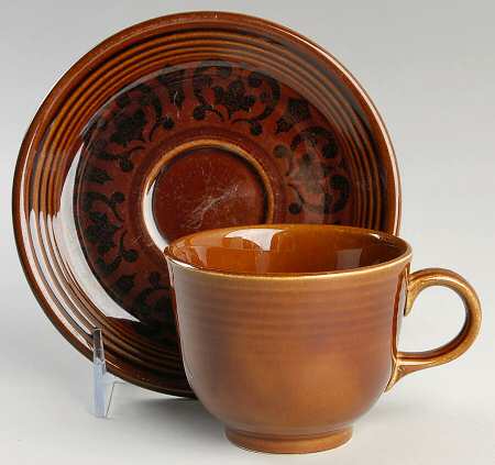 Amberstone Flat Cup & Saucer Set