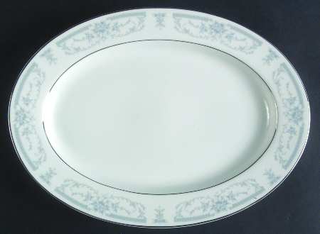 Blue Whisper 12" Oval Serving Platter