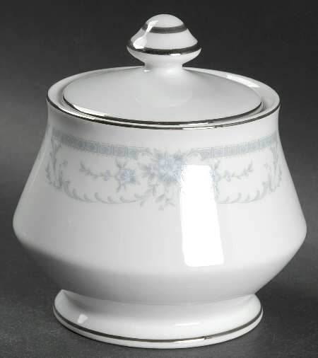 Blue Whisper Sugar Bowl & Lid by Sheffield