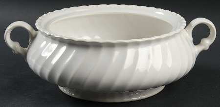 Bone White (Earthenware, USA, All Ivory) Round Vegetable No Lid