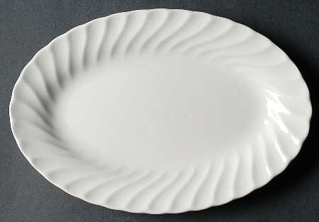 Bone White (Earthenware, USA, All Ivory) Relish/Gravy Underplate