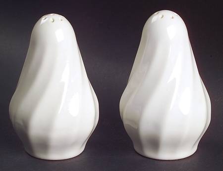 Bone White (Earthenware, USA, All Ivory) Salt & Pepper Set