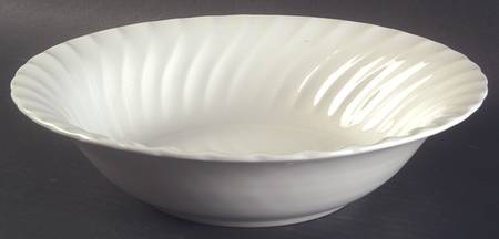 Bone White (Earthenware, USA, All Ivory) 9" Round Vegetable Bowl