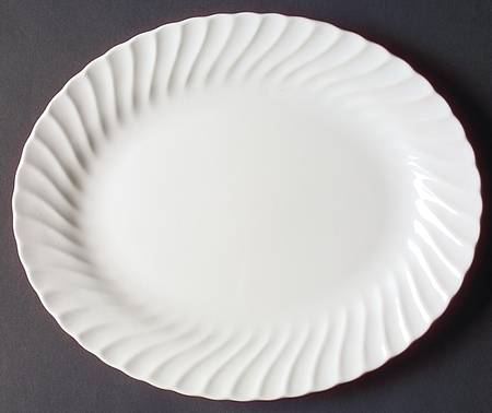 Bone White (Earthenware, USA, All Ivory) 11" Oval Serving Platter