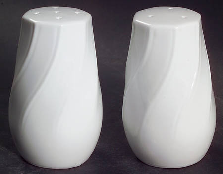 Bone White (Porcelain, Japan, All White) Salt & Pepper Set