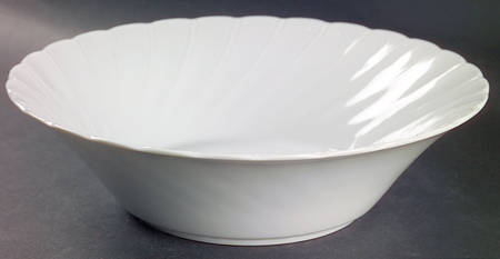 Bone White (Porcelain, Japan, All White) 9" Round Vegetable Bowl