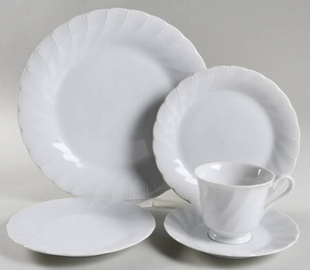 Bone White (Porcelain, Japan, All White) 40 Piece Estate Set
