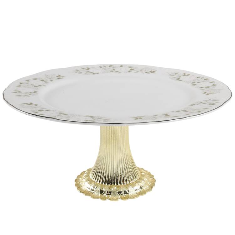 Classic Cake Stand with 4"-5" Metal Pedestal  Hc