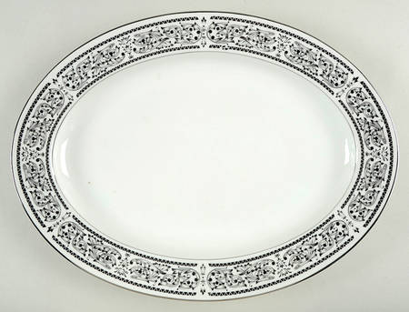 Corinthian 14" Oval Serving Platter by Sheffield