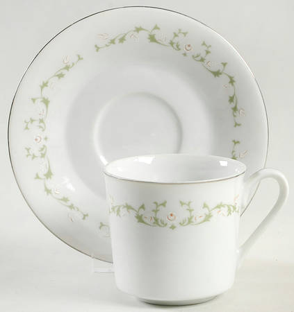 Elegance Flat Cup & Saucer Set