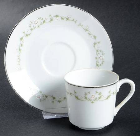 Elegance Flat Demitasse Cup & Saucer Set