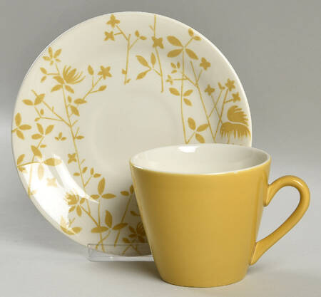 Golden Meadow Flat Cup & Saucer Set