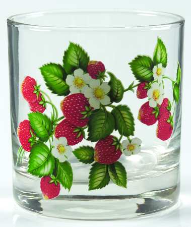 Strawberries N' Cream Glassware Short Tumbler